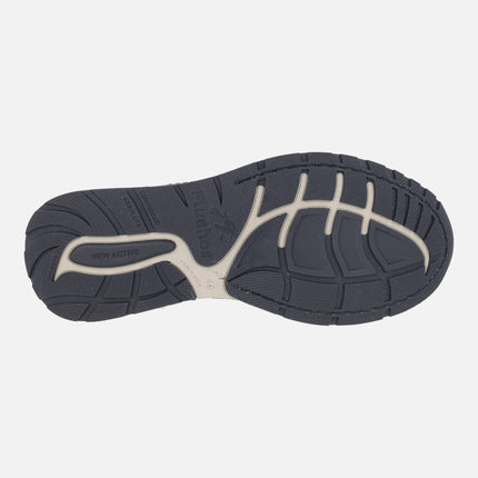 Zapatos deportivos de piel para hombre con cordones y cremallera Karter