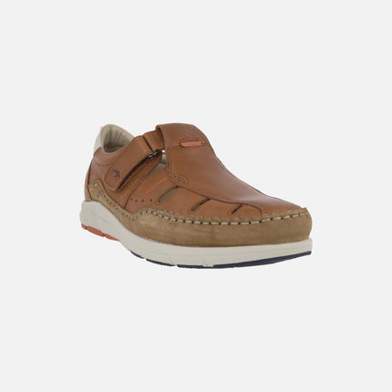 Sandalias de piel para hombre Kai con cierre de velcro