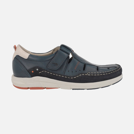 Sandalias de piel para hombre Kai con cierre de velcro