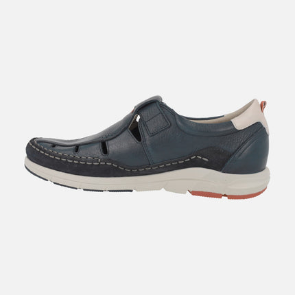 Sandalias de piel para hombre Kai con cierre de velcro