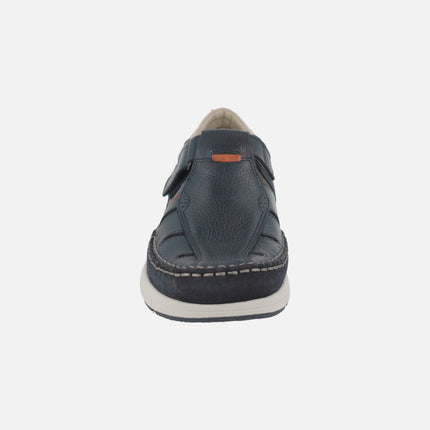 Sandalias de piel para hombre Kai con cierre de velcro