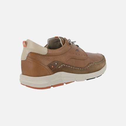 Zapatos casual en piel cuero con cordones elásticos línea KAI