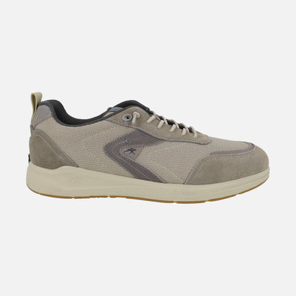Zapatos deportivos para hombre en combinado de tejido y serraje línea TRENTO