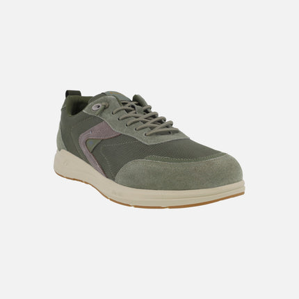 Men's sneakers in a combination of fabric and suede TRENTO line