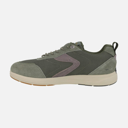 Men's sneakers in a combination of fabric and suede TRENTO line