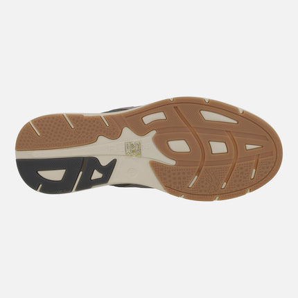 Men's sneakers in a combination of fabric and suede TRENTO line