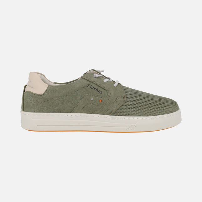 Zapatos casual para hombre en nobuck con cordones elásticos Nemo