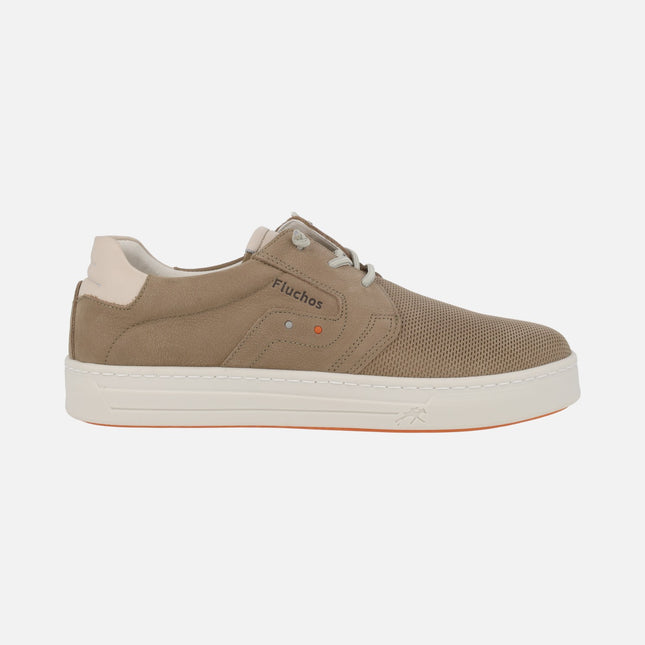 Zapatos casual para hombre en nobuck con cordones elásticos Nemo