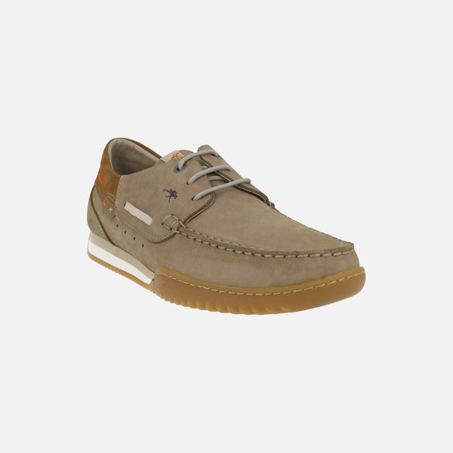 Zapatos náuticos para hombre en piel nobuck Bruno