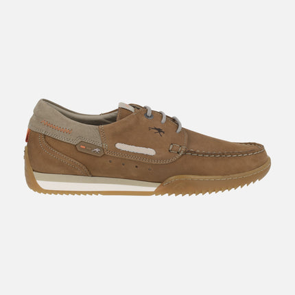 Zapatos náuticos para hombre en piel nobuck Bruno