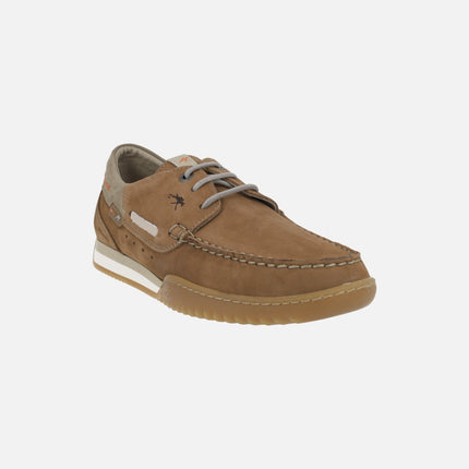 Zapatos náuticos para hombre en piel nobuck Bruno