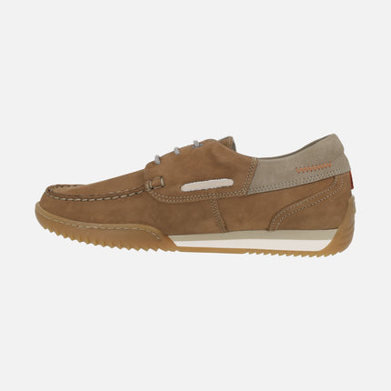 Zapatos náuticos para hombre en piel nobuck Bruno