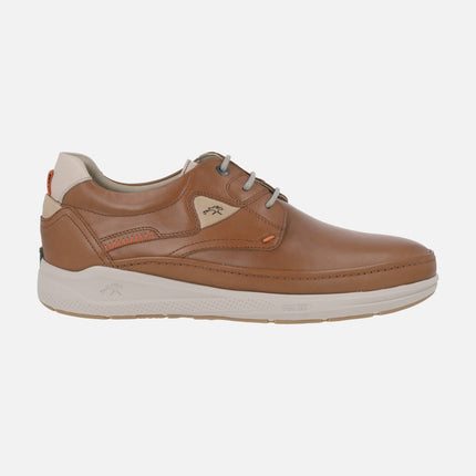 Kadir brown leather shoes with laces and Eva Light outsole