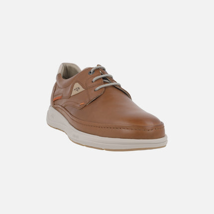 Kadir brown leather shoes with laces and Eva Light outsole