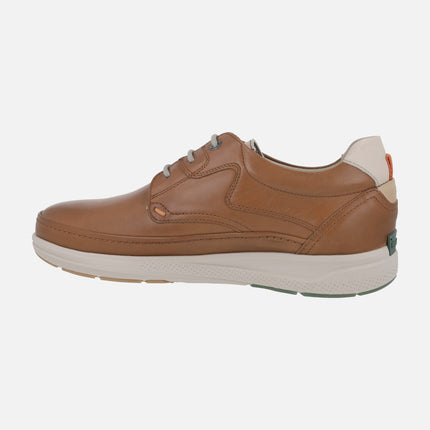 Kadir brown leather shoes with laces and Eva Light outsole