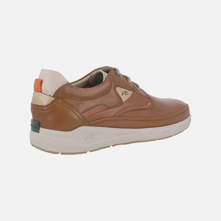Kadir brown leather shoes with laces and Eva Light outsole