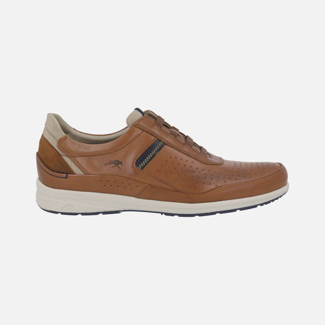 Jaden men's leather sneakers with elastics