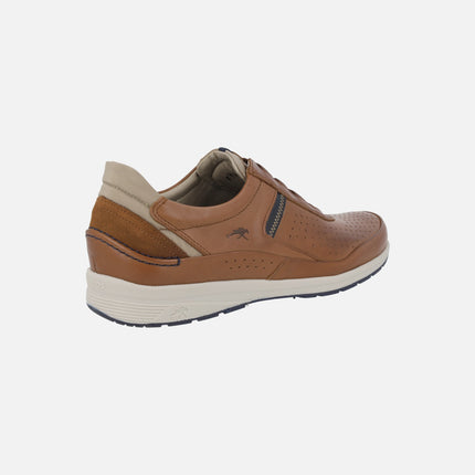 Jaden men's leather sneakers with elastics