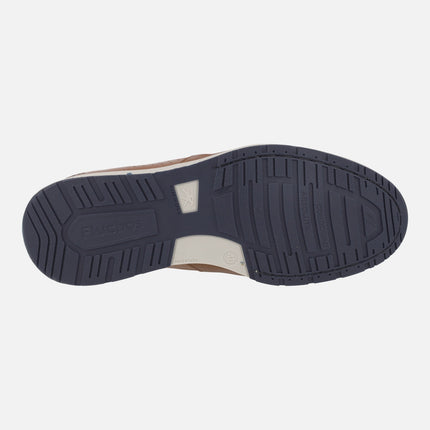 Jaden men's leather sneakers with elastics