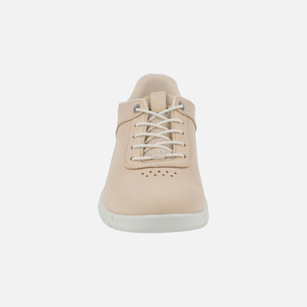 Gruuv lite beige leather sneakers with elastic laces