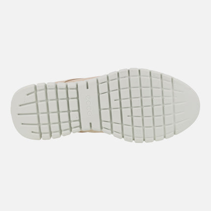 Gruuv lite beige leather sneakers with elastic laces