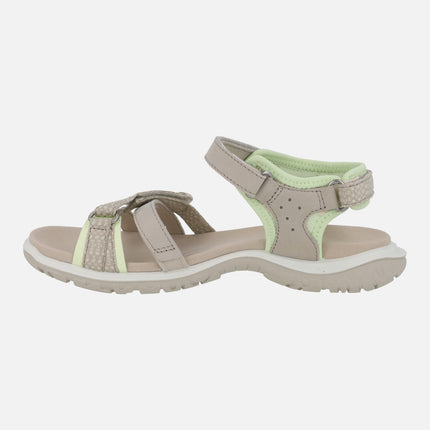Offroad Roam leather sandals with velcro closure