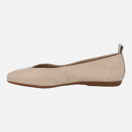 Bailarinas planas de piel A-86141