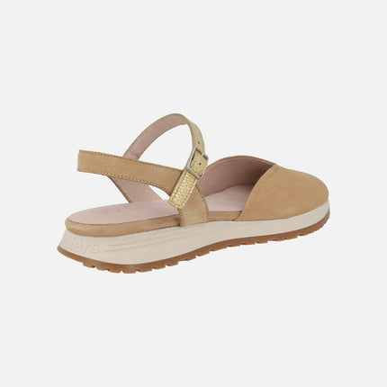 Zapatos de piel destalonados Towanda 04 sand/oro
