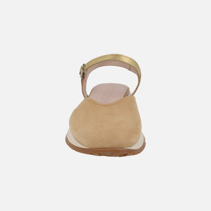 Zapatos de piel destalonados Towanda 04 sand/oro