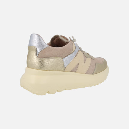 Zapatillas deportivas Ultralight en combinado de metales con tonos beige