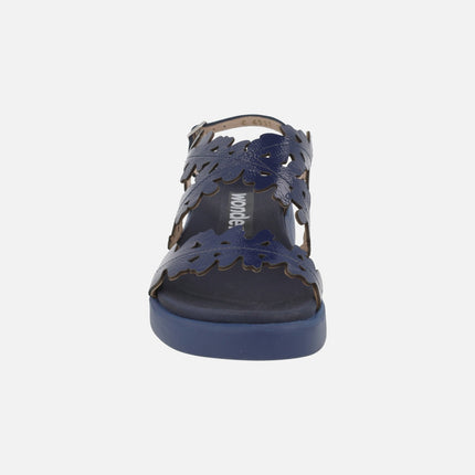 Sandalias en piel charol efecto flores Mar 51