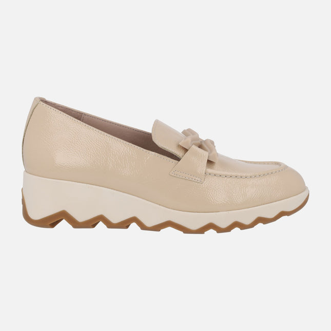 Mocasines de piel charol con suela dentada Simon 20
