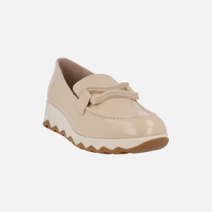 Mocasines de piel charol con suela dentada Simon 20