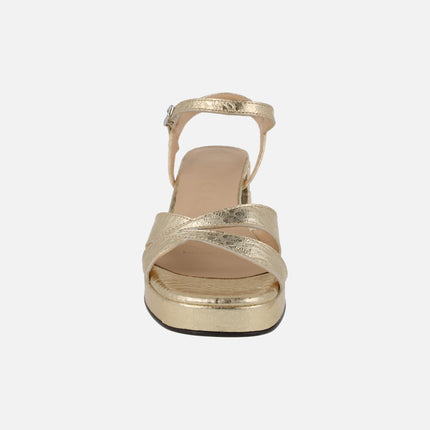 Zaida 20 metallic leather heeled sandals
