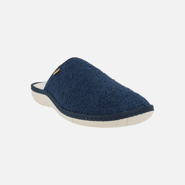 Zapatillas de casa descalzas para hombre en tejido toalla
