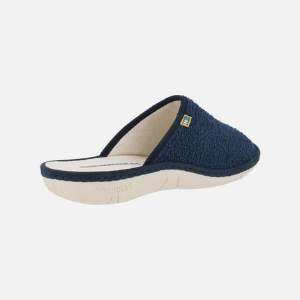 Zapatillas de casa descalzas para hombre en tejido toalla