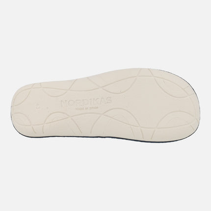 Zapatillas de casa descalzas para hombre en tejido toalla