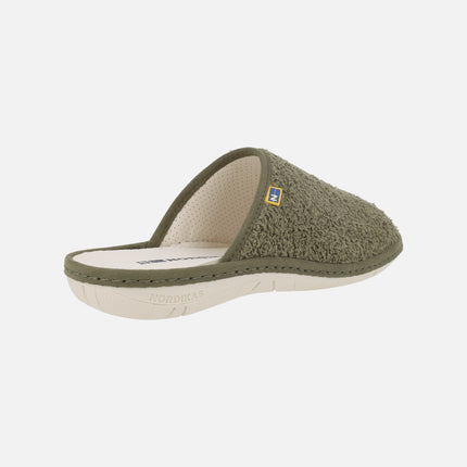 Zapatillas de casa descalzas para hombre en tejido toalla
