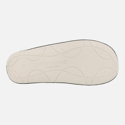 Zapatillas de casa descalzas para hombre en tejido toalla