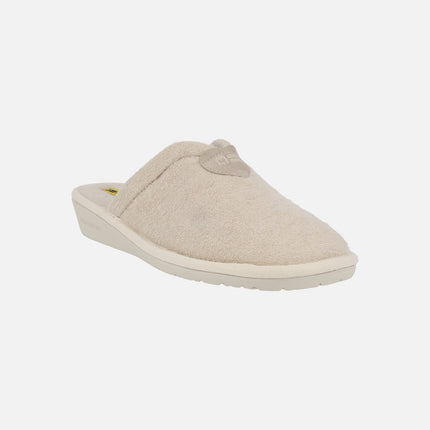 Women's Barefoot House Slippers in Beige Towel