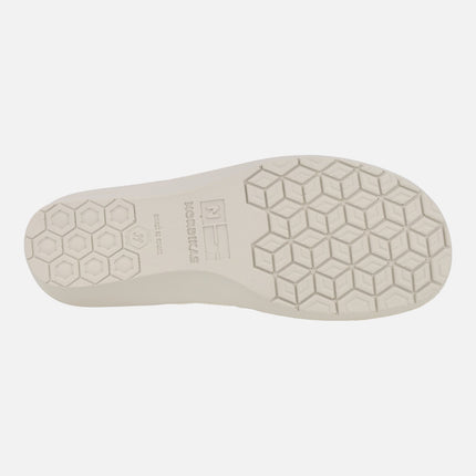 Women's Barefoot House Slippers in Beige Towel