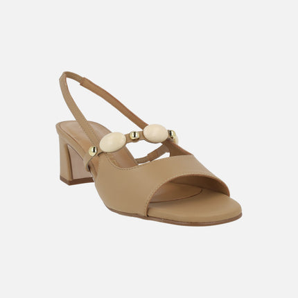 Heeled sandals with rhinestone strap Ubrique