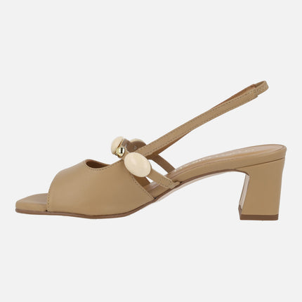 Heeled sandals with rhinestone strap Ubrique