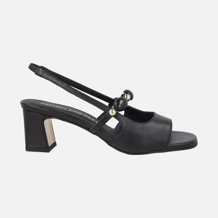 Heeled sandals with rhinestone strap Ubrique