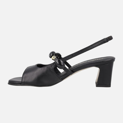 Heeled sandals with rhinestone strap Ubrique