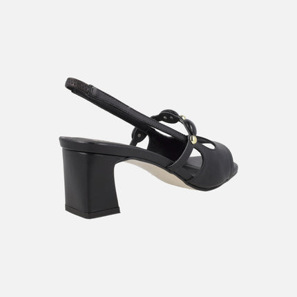 Heeled sandals with rhinestone strap Ubrique