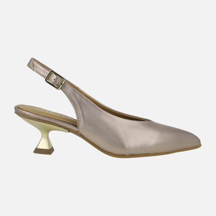 Salones destalonados Elba con tacón bajo