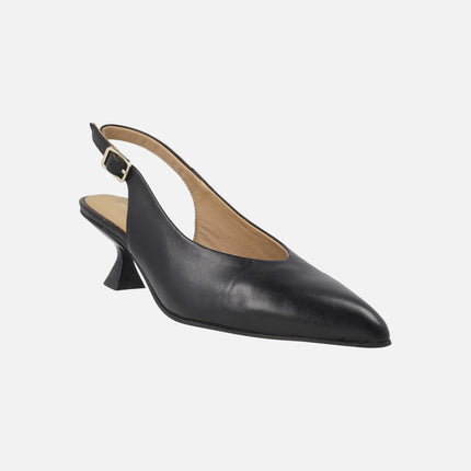 Elba slingback pumps with low heel