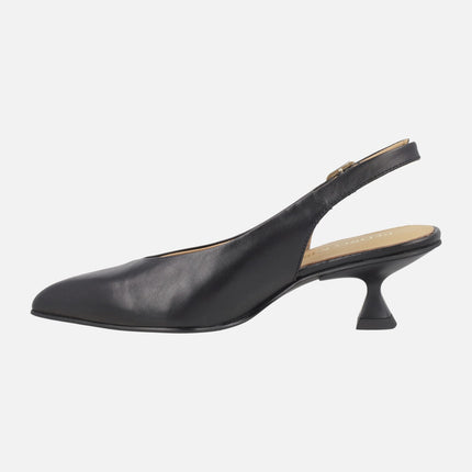 Elba slingback pumps with low heel