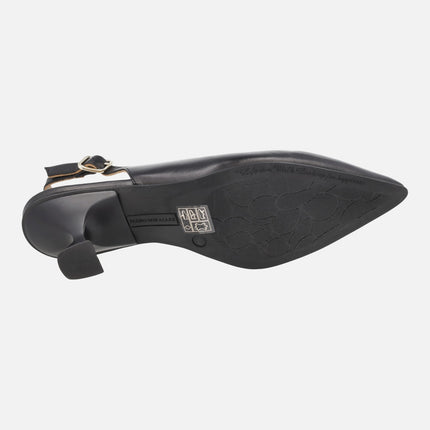 Elba slingback pumps with low heel